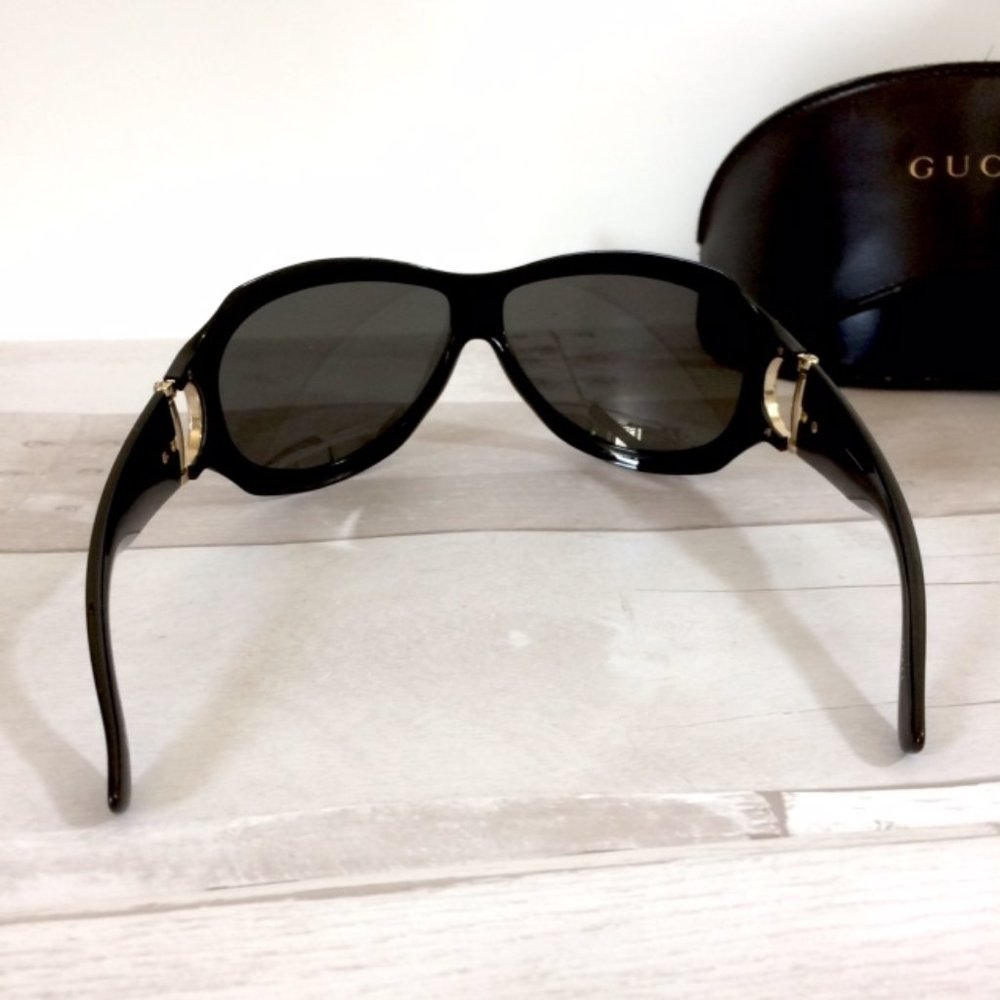 Gucci Horsebit Wraparound Shield Sunglasses